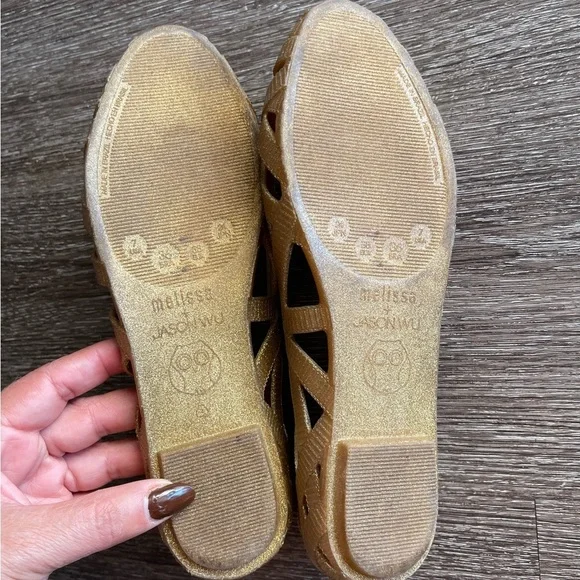 Miu Miu Gold Woven Flats - Picture 3 of 4